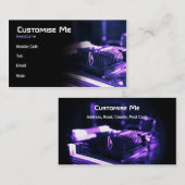 Carte de visite pourpre de Cyber (Devant / Derrière)