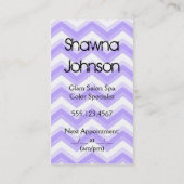 Carte de visite pourpre de damassé de Chevron de (Dos)