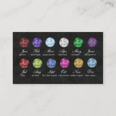 Carte De Visite Pourpre de damassé de pierres porte-bonheur de (Dos)