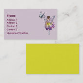 Carte de visite pourpre de fée de fleur de KRW (Devant / Derrière)