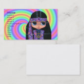 Carte de visite pourpre de hippie de Paisley (Devant / Derrière)