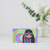 Carte de visite pourpre de hippie de Paisley (Debout devant)