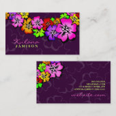 Carte De Visite pourpre de Lei | de la douche 311-Flower (Devant / Derrière)