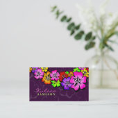 Carte De Visite pourpre de Lei | de la douche 311-Flower (Debout devant)