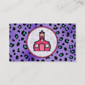 Carte de visite pourpre de mode de professeur (Dos)