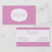 Carte de visite pourpre de motif (Devant / Derrière)