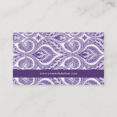 Carte de visite pourpre de motif (Dos)
