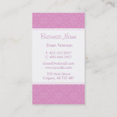 Carte de visite pourpre de motif (Dos)