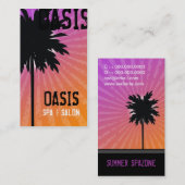 CARTE DE VISITE POURPRE DE PALMIER DE 311 OASIS (Devant / Derrière)