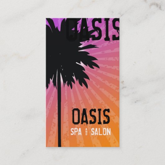 CARTE DE VISITE POURPRE DE PALMIER DE 311 OASIS (Devant)