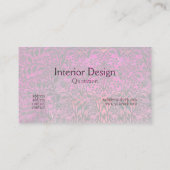 Carte De Visite Pourpre de passion ! Dessinateur d'intérieurs de (Dos)