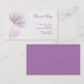 Carte de visite pourpre de pissenlit (Devant / Derrière)