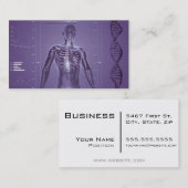 Carte De Visite Pourpre de pointe de santé (Devant / Derrière)