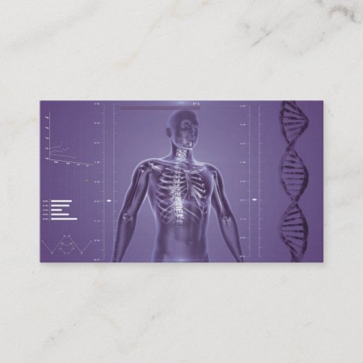 Carte De Visite Pourpre de pointe de santé (Devant)