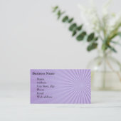 Carte de visite pourpre de rayon de soleil (Debout devant)