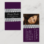 Carte de visite pourpre de reconstitution (Devant / Derrière)