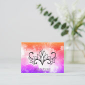 Carte De Visite Pourpre de rose d'univers de nébuleuse de galaxie (Debout devant)