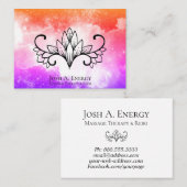 Carte De Visite Pourpre de rose d'univers de nébuleuse de galaxie (Devant / Derrière)