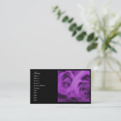 Carte de visite pourpre de roses (Debout devant)