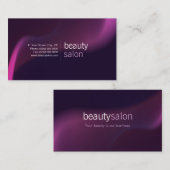 Carte de visite pourpre de salon de beauté de (Devant / Derrière)