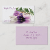 Carte de visite pourpre de spa (Devant / Derrière)