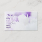 Carte de visite pourpre de spa de fleur (Dos)