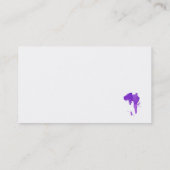 Carte de visite pourpre de tache de peinture (Dos)