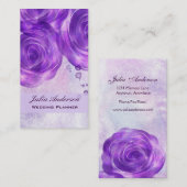 Carte de visite pourpre de wedding planner de (Devant / Derrière)