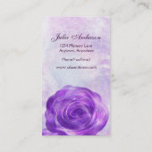 Carte de visite pourpre de wedding planner de (Dos)
