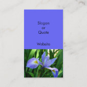 Carte de visite pourpre d'iris (Dos)