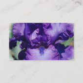 Carte de visite pourpre d'iris barbu (Dos)