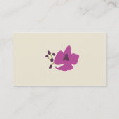 Carte de visite pourpre d'orchidée (Dos)