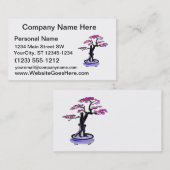 Carte De Visite Pourpre droit de bonsaïs de bois mort (Devant / Derrière)