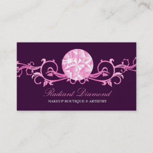 Carte De Visite pourpre du rayonnement du diamant 311-Pink