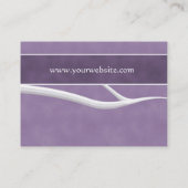 Carte de visite pourpre élégant (Dos)