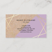 Carte De Visite Pourpre en pastel imprimé par Papier d'emballage (Dos)