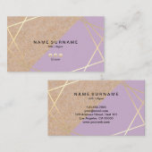 Carte De Visite Pourpre en pastel imprimé par Papier d'emballage (Devant / Derrière)