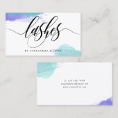 Carte De Visite Pourpre et artiste de mèche de calligraphie de (Devant / Derrière)