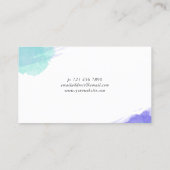 Carte De Visite Pourpre et artiste de mèche de calligraphie de (Dos)