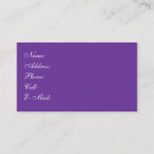 Carte de visite pourpre et blanc (Dos)