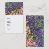 Carte De Visite pourpre et rose (Devant / Derrière)