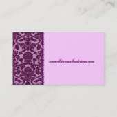 Carte de visite POURPRE et ROSE personnel de (Dos)