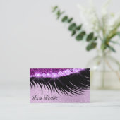 Carte De Visite Pourpre fascinant de mèches de mèche de cil (Debout devant)
