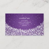 Carte De Visite Pourpre fascinant d'étincelle d'étoile (Dos)