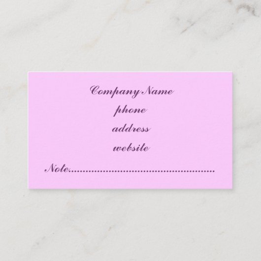 Carte de visite pourpre foncé (Dos)