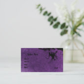 Carte de visite pourpre grunge (Debout devant)