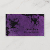 Carte de visite pourpre grunge (Dos)