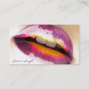 Carte De Visite Pourpre Lipgloss de maquilleur