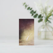 Carte De Visite pourpre moderne de cisaillements de ciseaux de (Debout devant)