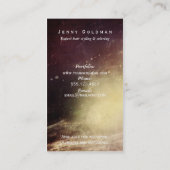 Carte De Visite pourpre moderne de cisaillements de ciseaux de (Dos)